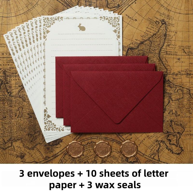 16 個のヴィンテージリネン封筒高級結婚式招待状セットレトロ - Wax Seal Stamp Set のレビューと価格