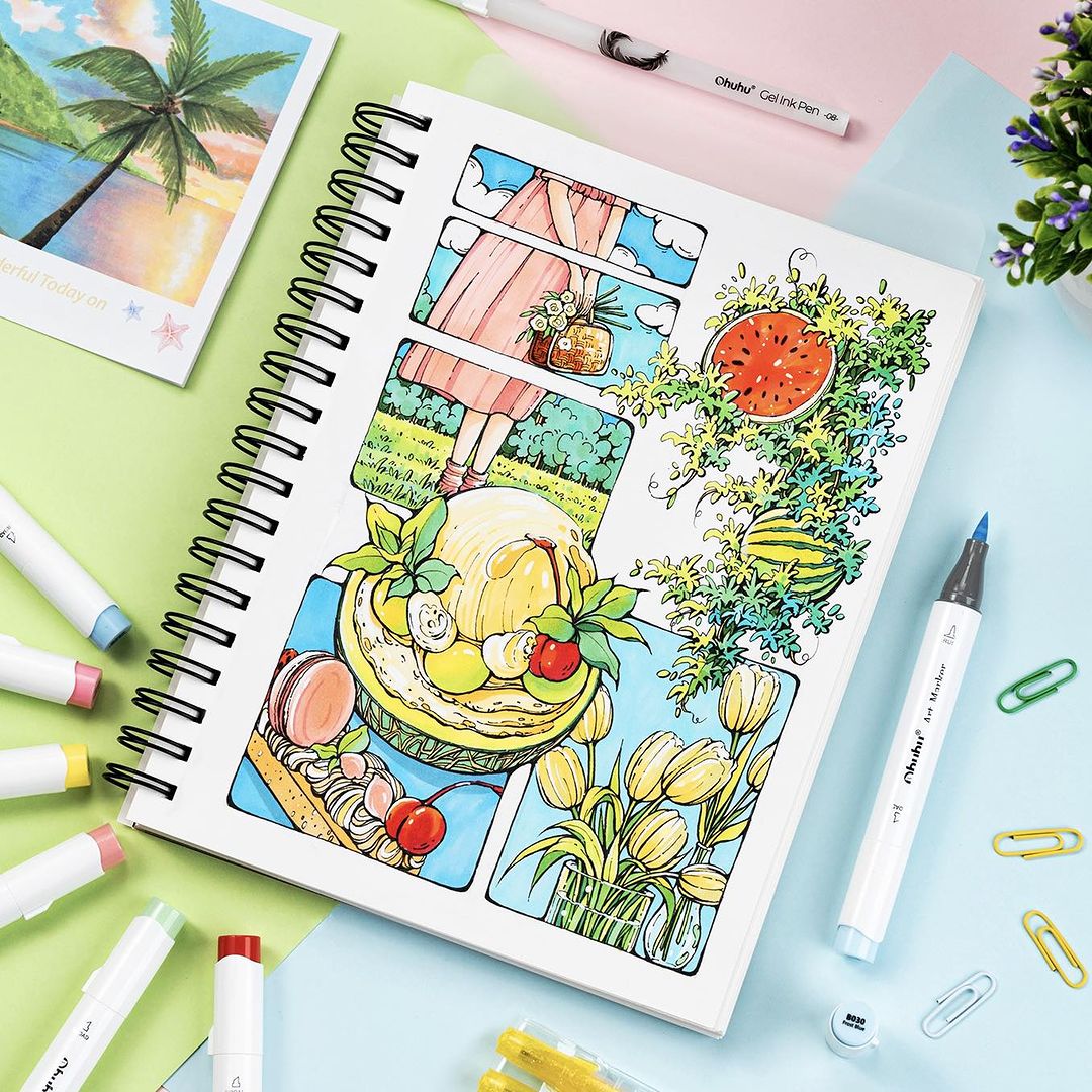 Ohuhu ホノルルマーカーペンセット カラーマーカー アル - Copic Marker Sketch のレビューと価格